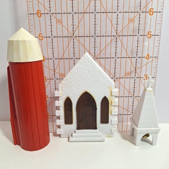 Plasticville O Scale Church Barn Replacement Parts Vintage Plastic Buildings - Picture 6 of 11